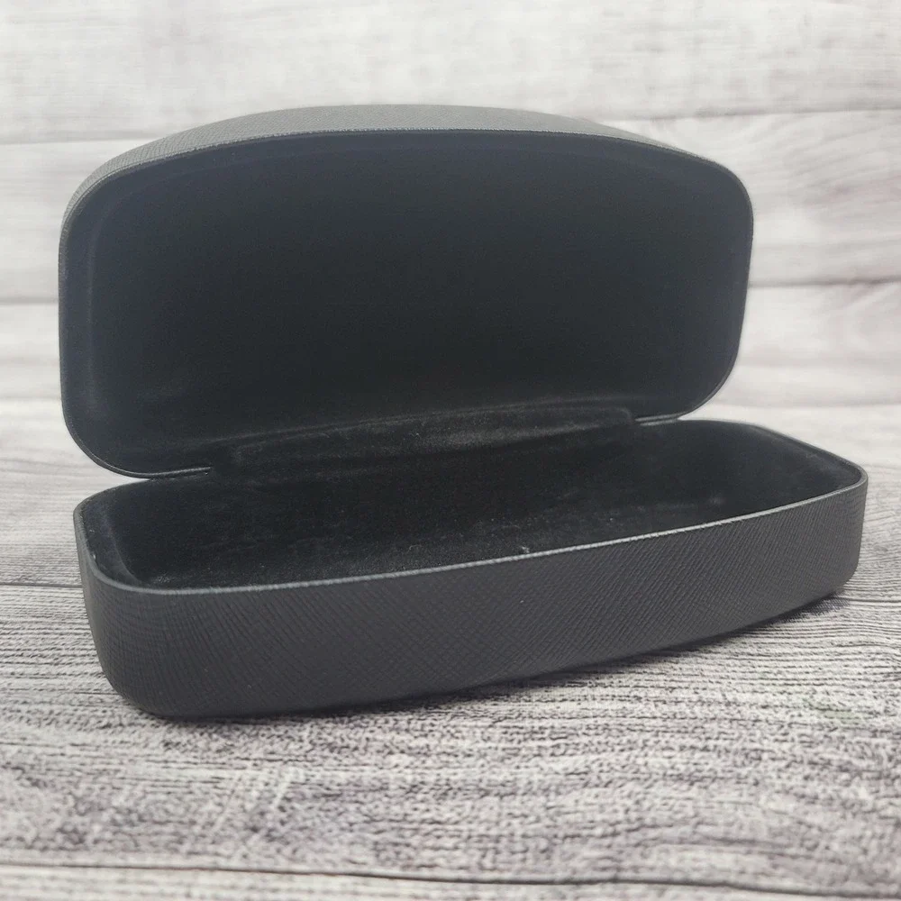 Salvatore Ferragamo Black Saffiano Hardshell Eyeglass Case Designer Luxury Case